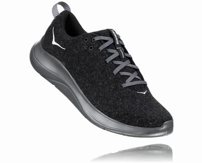 Hoka One One Hupana Flow Wool - Sapatilhas De Estrada Homem - Pretas/Cinzentas Escuro, ZB37605